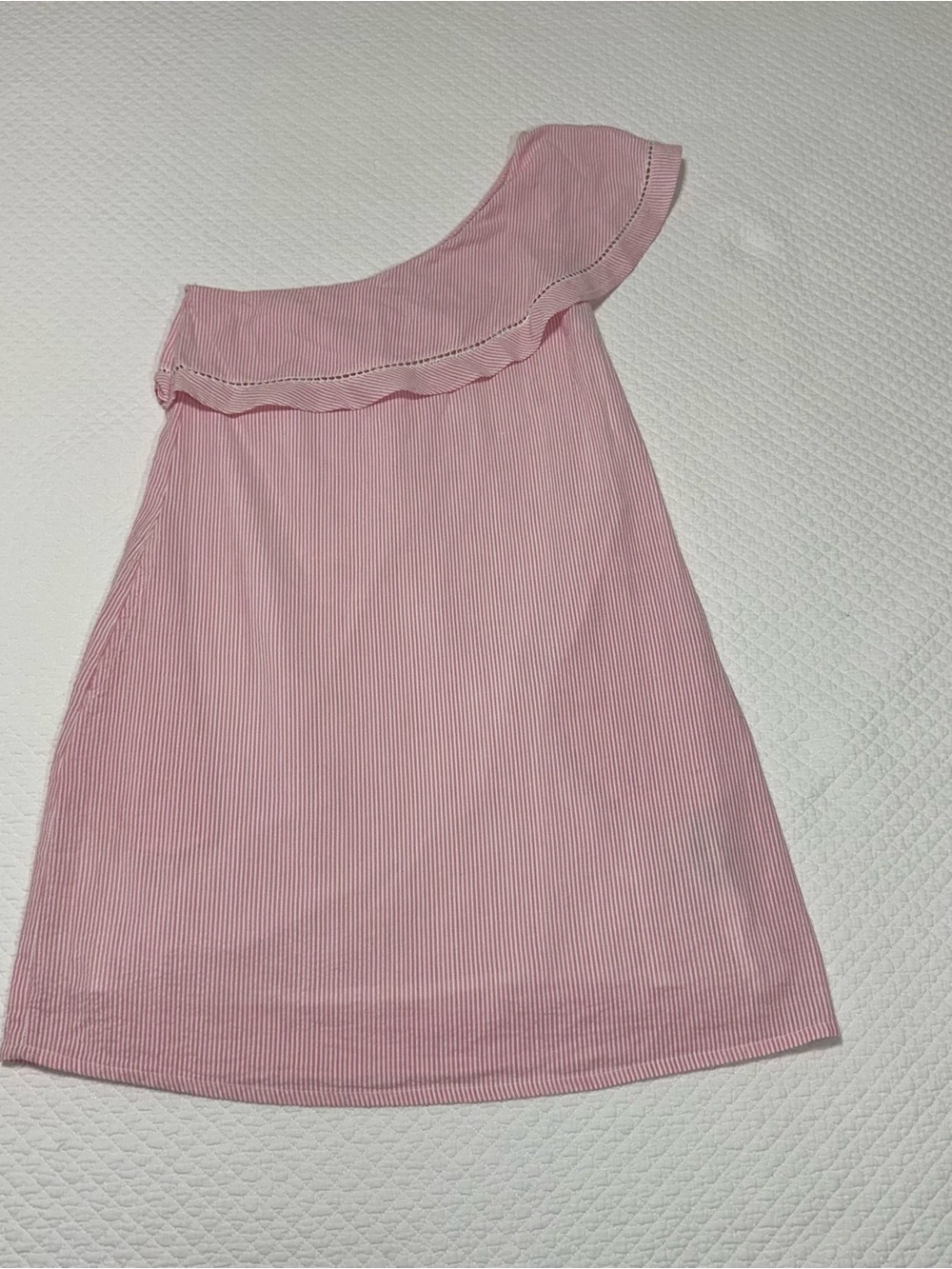 Charlie Paige Pink One-Shoulder Ruffle Dress